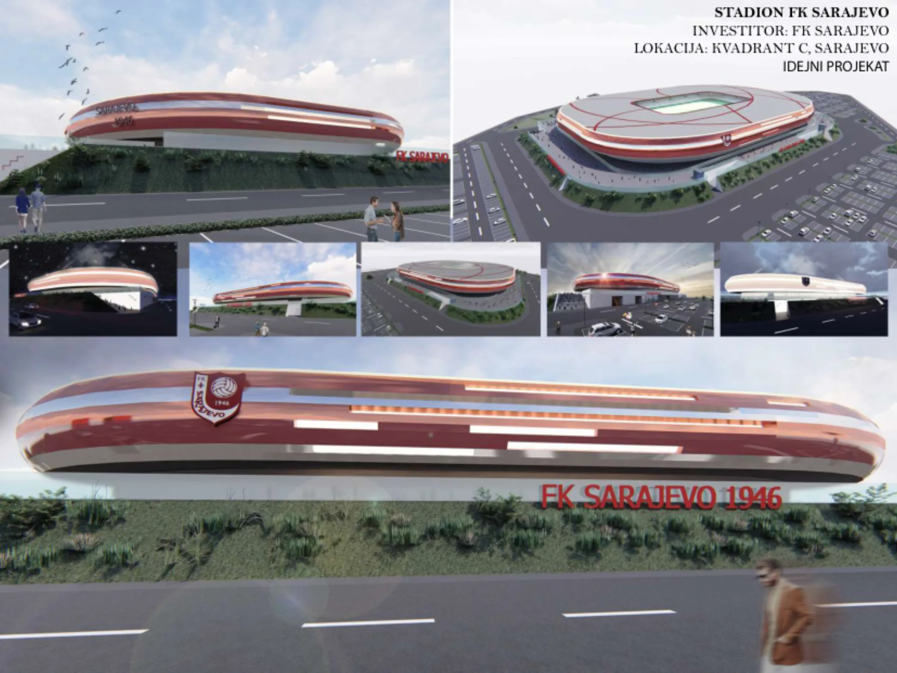Projektna tabla stadiona FK Sarajevo